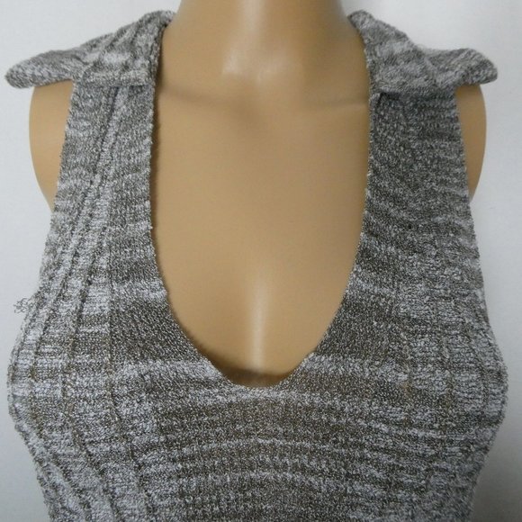Free People Dots & Dashes Sweater Tank Plunge Neck - Picture 6 of 9